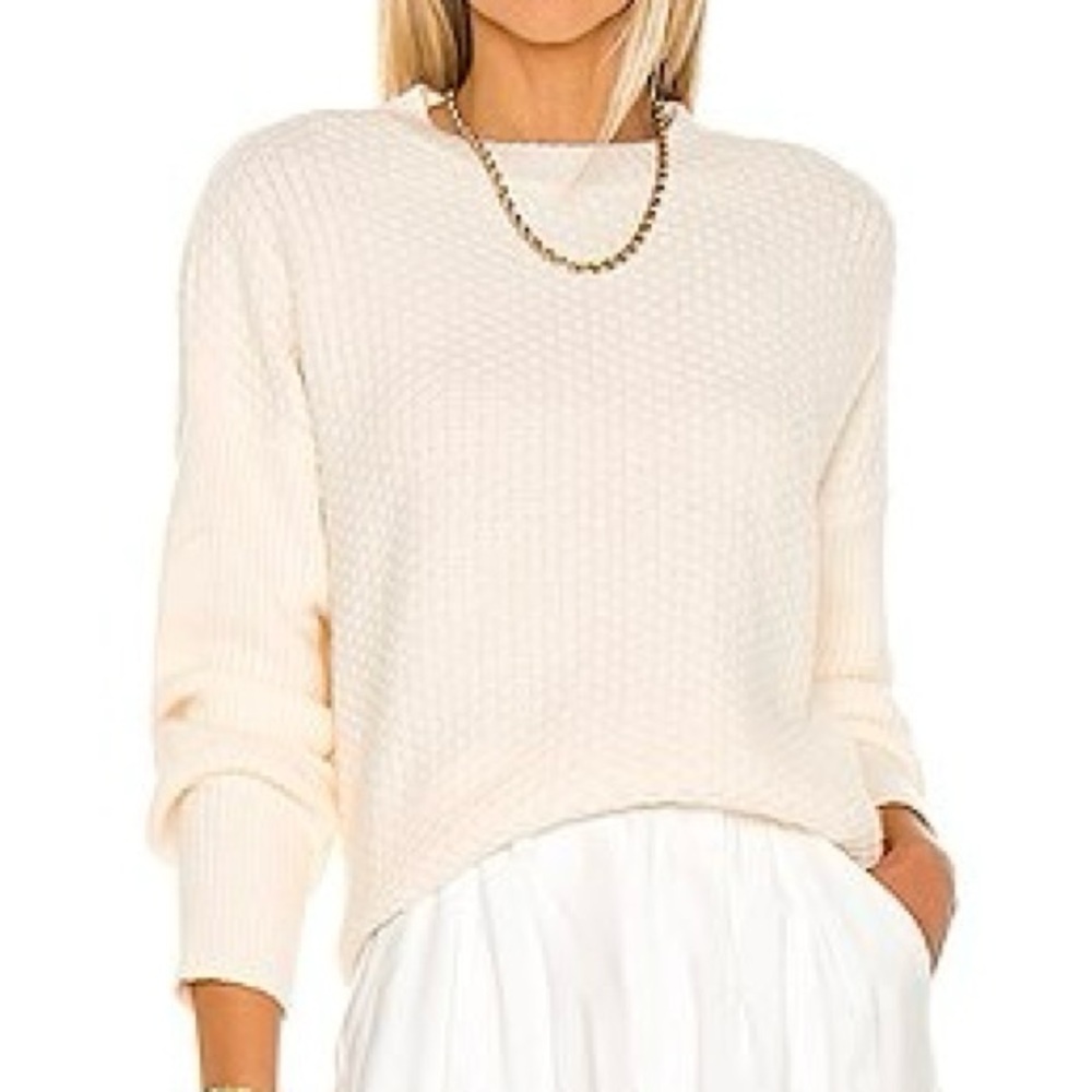 Lovers + Friends Kaitlyn Sweater • Cream Knit Pullover • Size XS